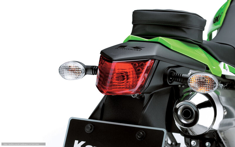 Rear of Green Motorcycle