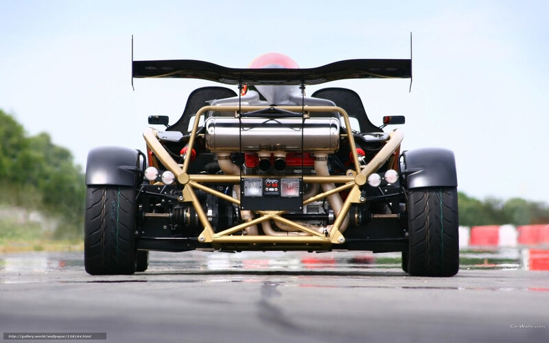 Rear of Race Car — Black, Dynamic