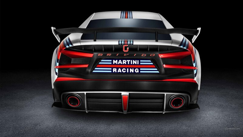Rear of Race Car — Black
