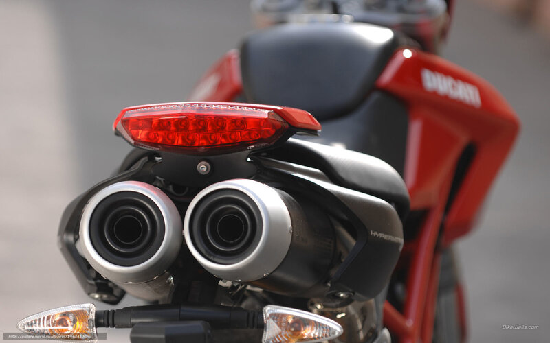 Rear of Red Motorcycle