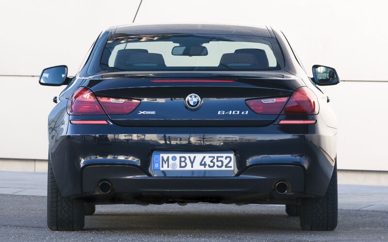 rear view of a black bmw