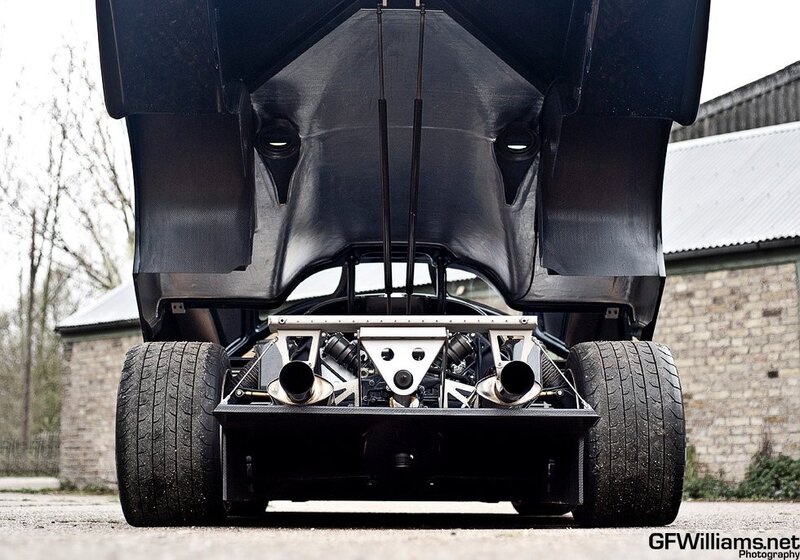 rear view of a black car