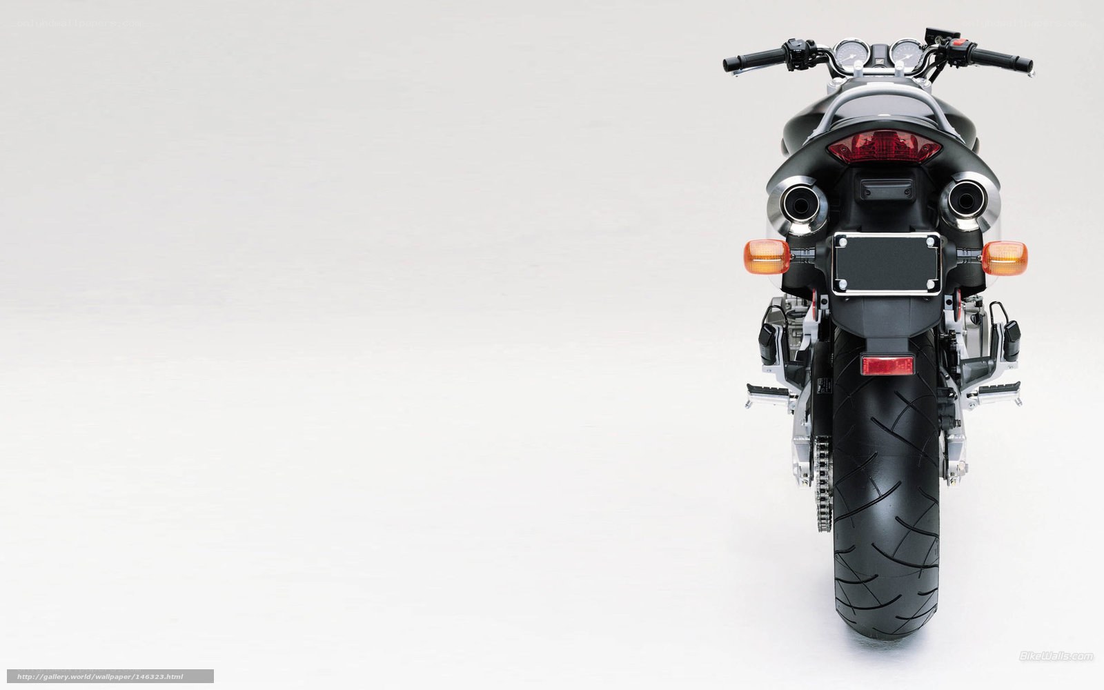 rear view of a black motorcycle