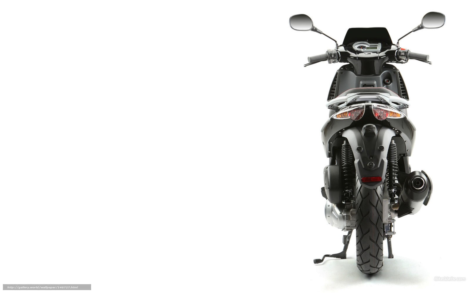rear view of a black scooter