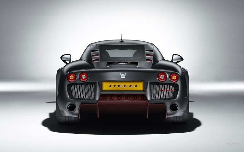 rear view of a black supercar