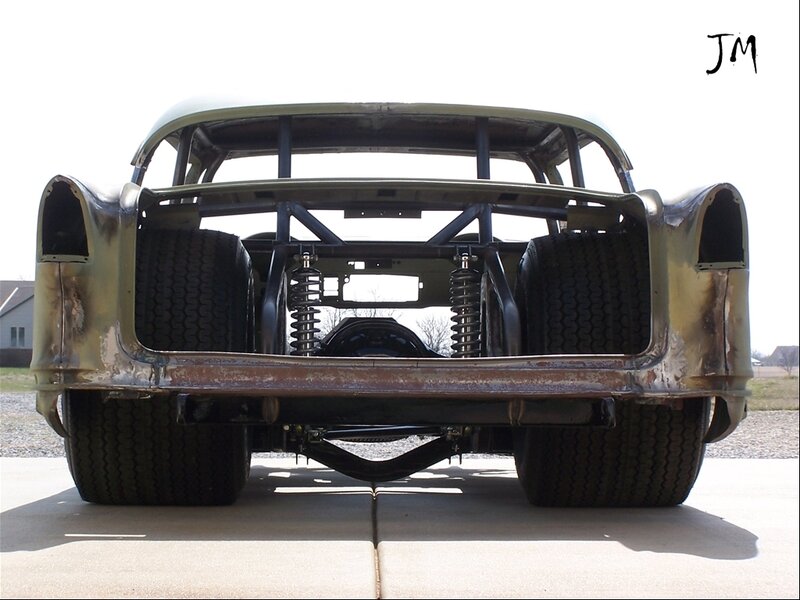 Rear View of a Custom Car