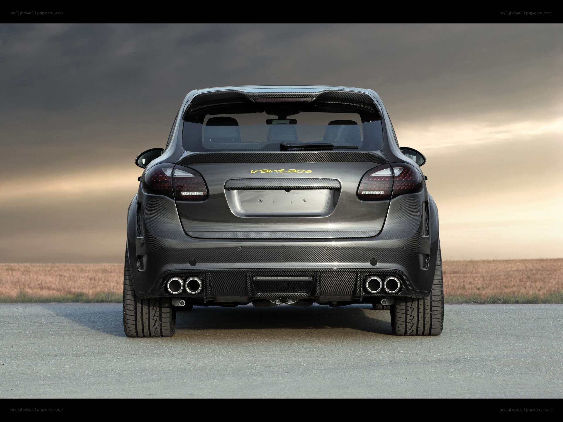 rear view of a modified car