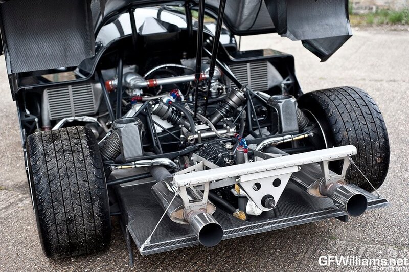 rear view of a race car