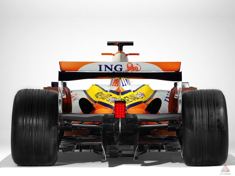 rear view of a race car