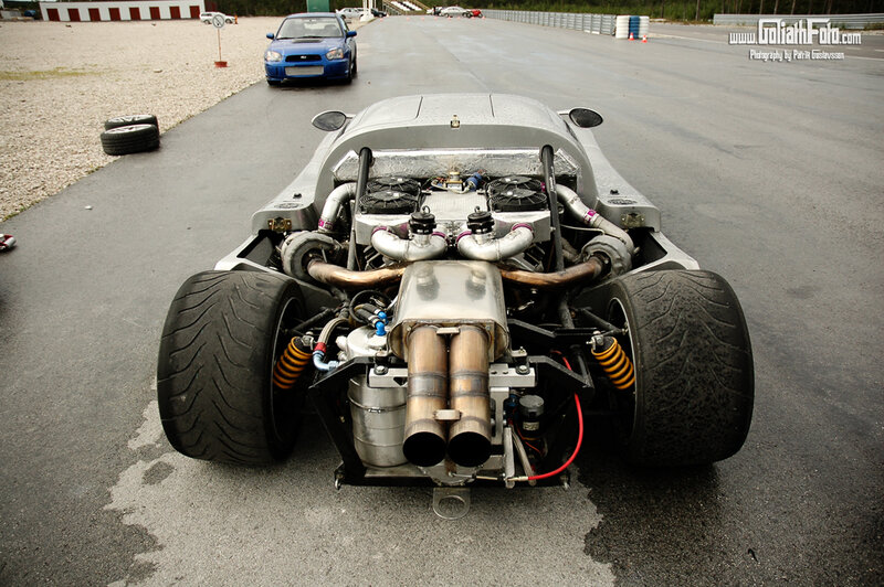 rear view of a race car