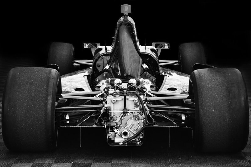 rear view of a race car
