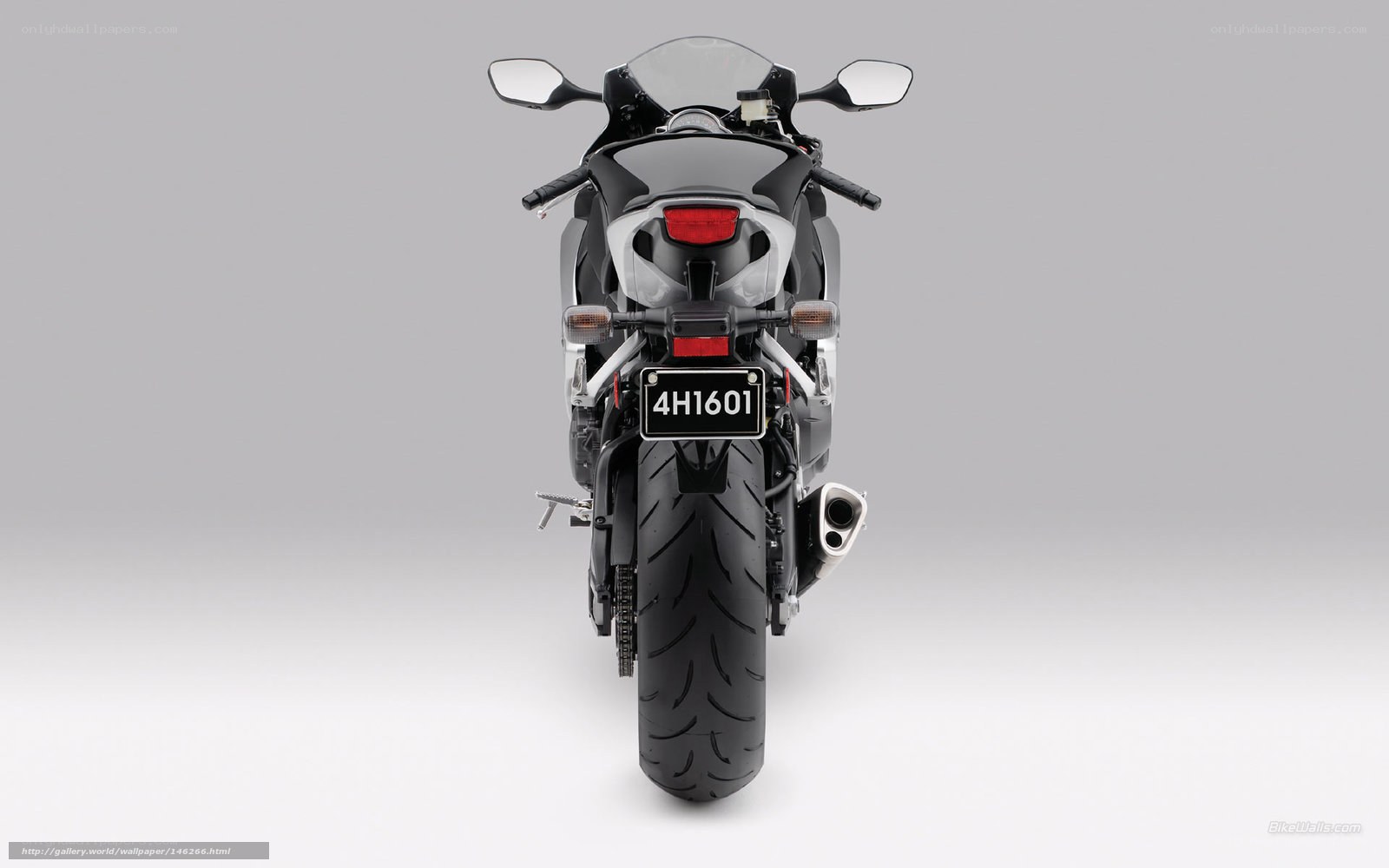 rear view of a sport motorcycle