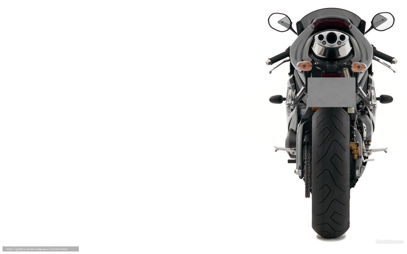 rear view of a sport motorcycle
