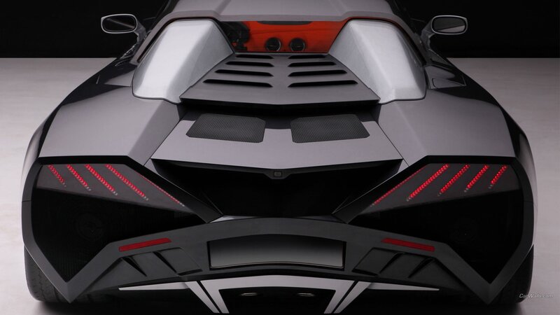 rear view of a sports car