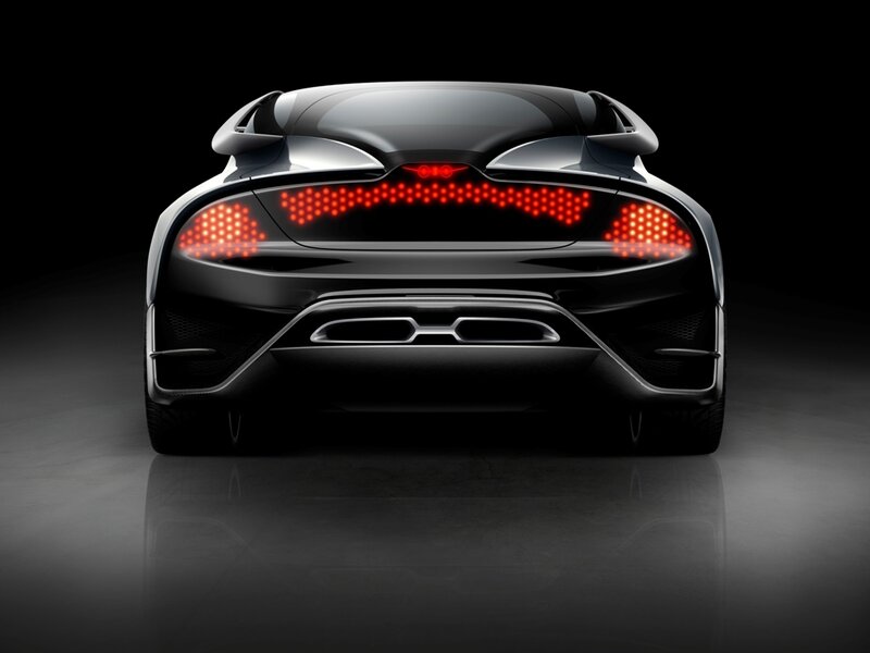 rear view of a sports car