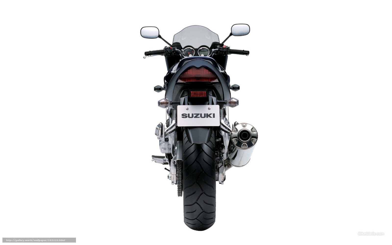 rear view of a suzuki motorcycle