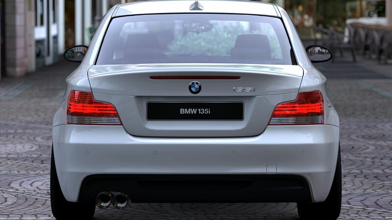 rear view of a white BMW
