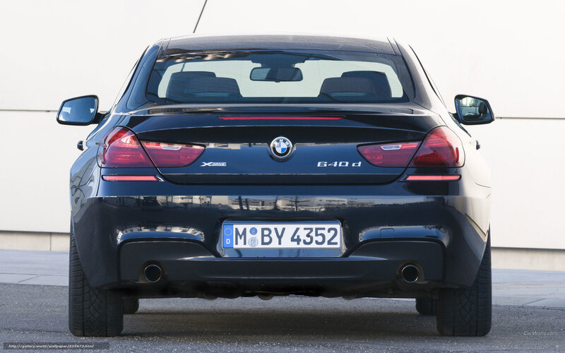 rear view of black BMW 640d