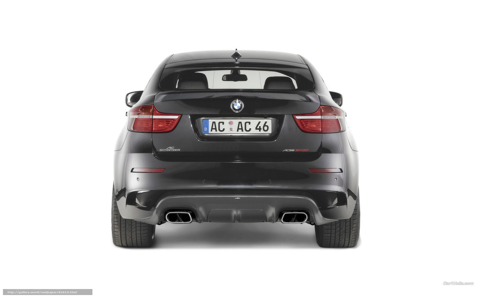 rear view of black bmw x6