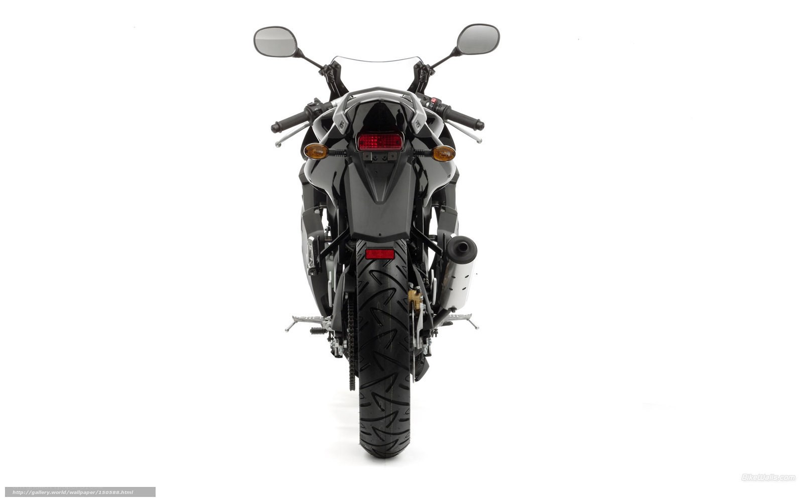 rear view of black motorcycle