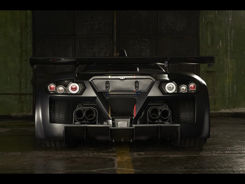 rear view of black sports car