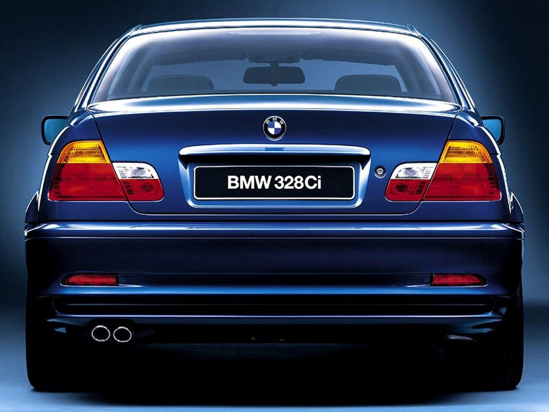 rear view of blue BMW 328Ci