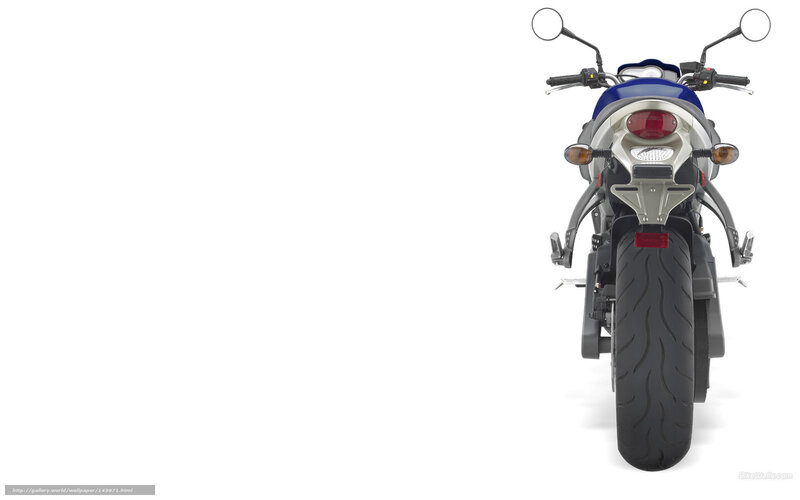 Rear View of Blue Motorcycle