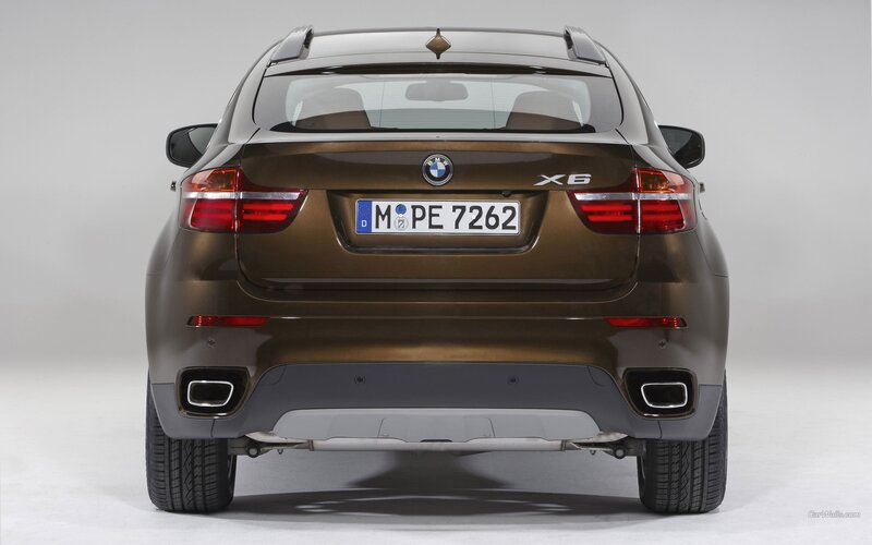 rear view of brown bmw x6