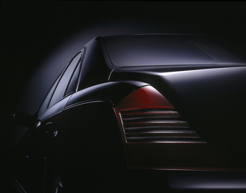 rear view of luxury sedan