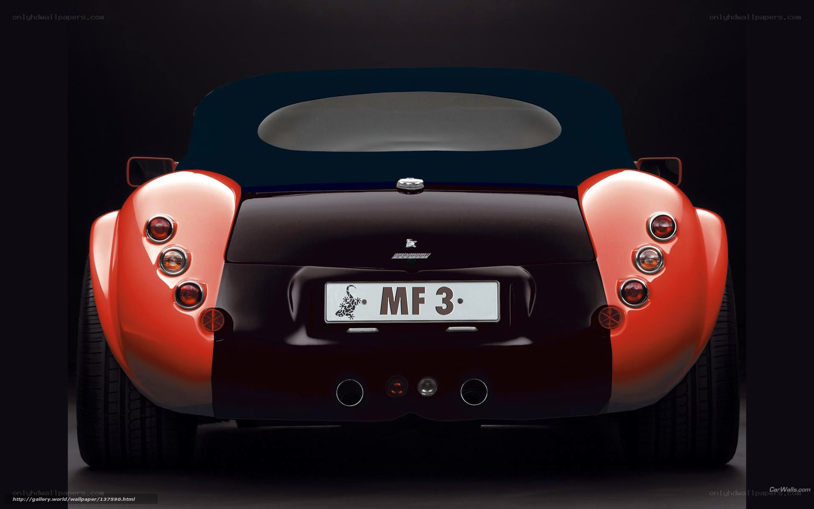rear view of MF3 sports car