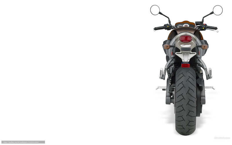 Rear View of Motorcycle — Black, Neutral, Photograph, Handlebars, Taillight, Tire