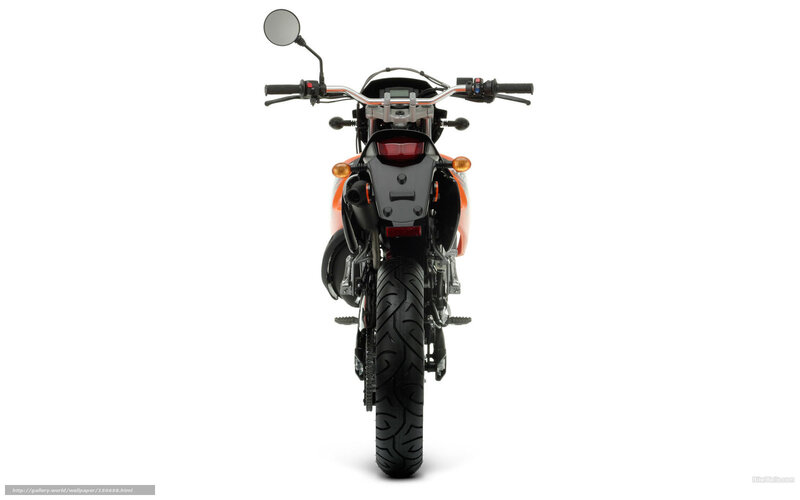 Rear View of Motorcycle — Black, Neutral, Photograph, Handlebars, Taillight, Wheel