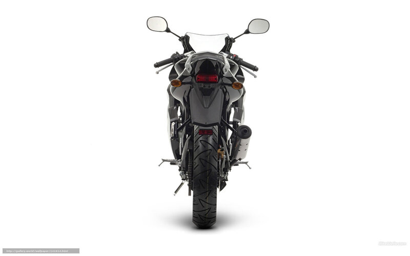 Rear View of Motorcycle — Black, Neutral, Photograph, Mirror