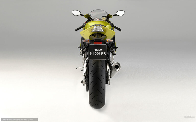 Rear View of Motorcycle — Yellow