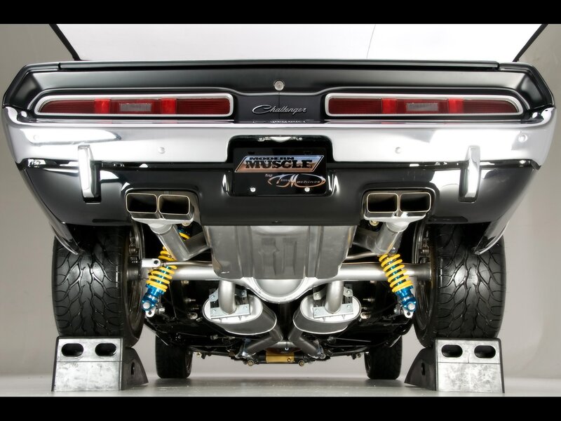 rear view of muscle car