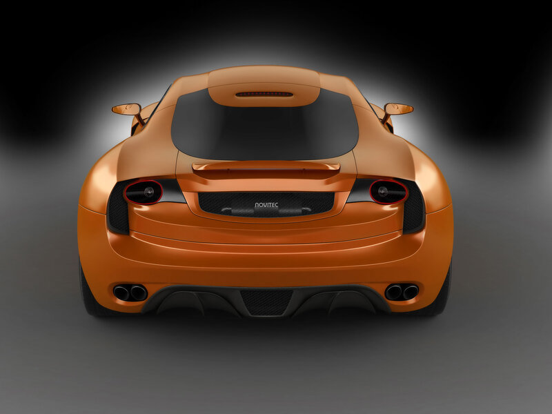 rear view of orange sports car