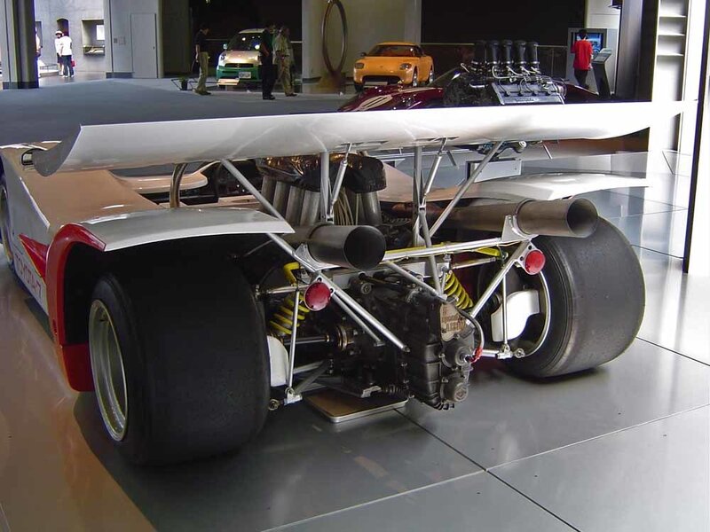 rear view of race car