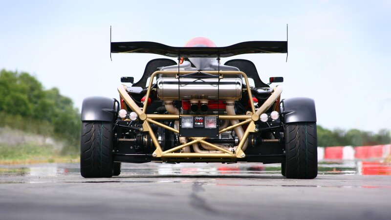 rear view of race car
