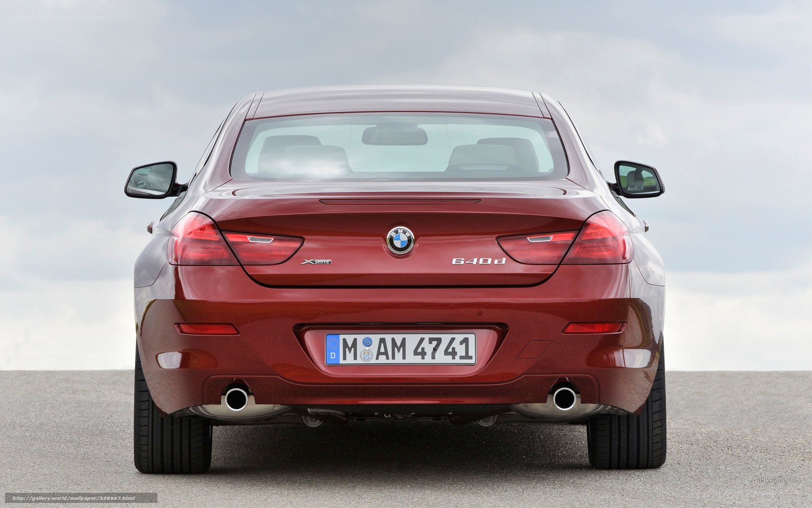 rear view of red bmw 640d