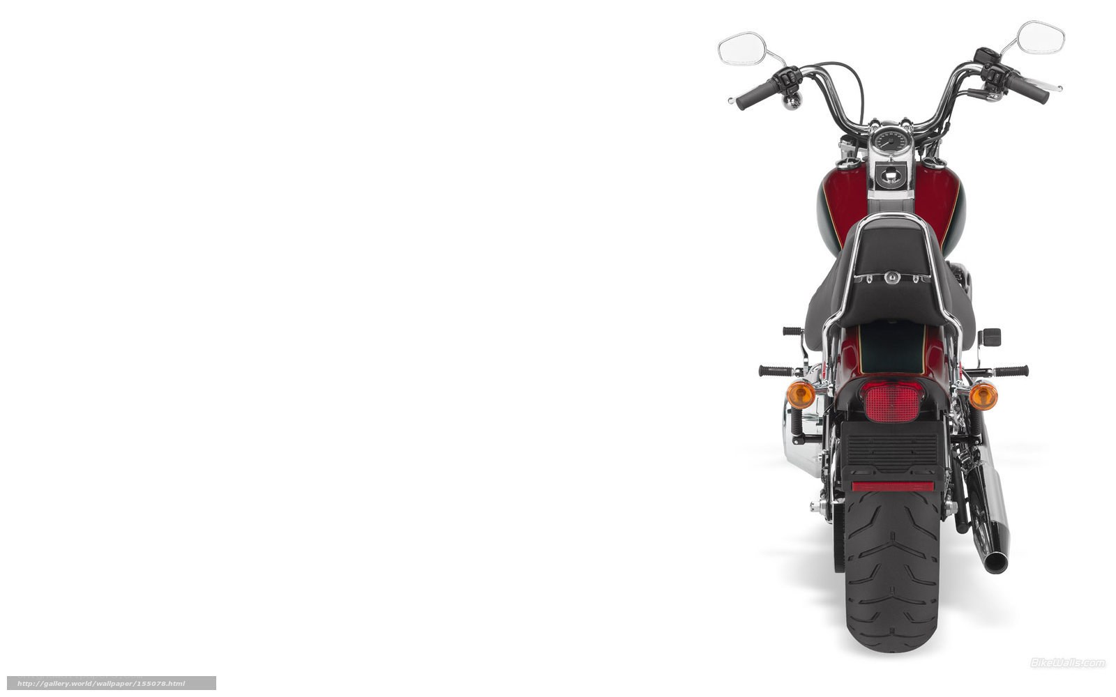 rear view of red motorcycle