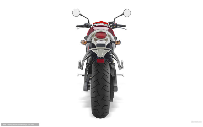Rear View of Red Motorcycle — Neutral