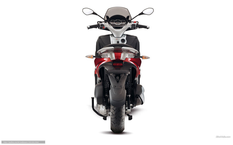 rear view of red scooter
