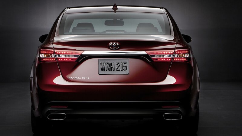 rear view of red toyota avalon