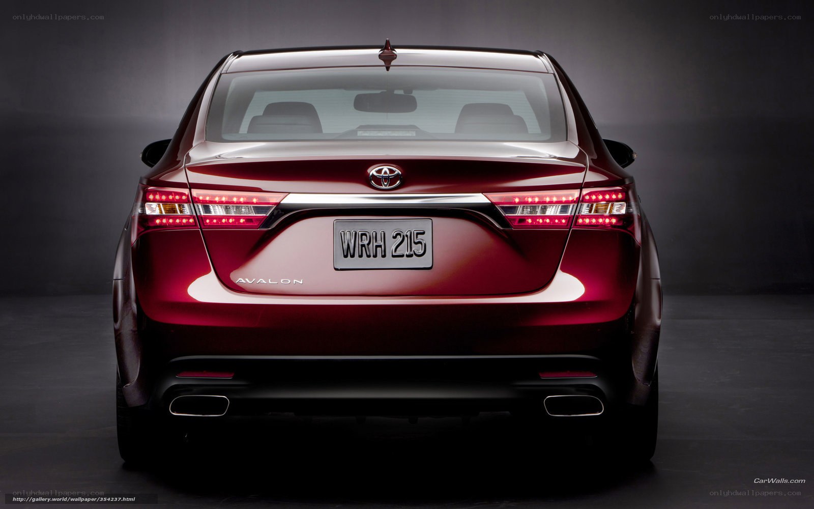 rear view of red toyota avalon
