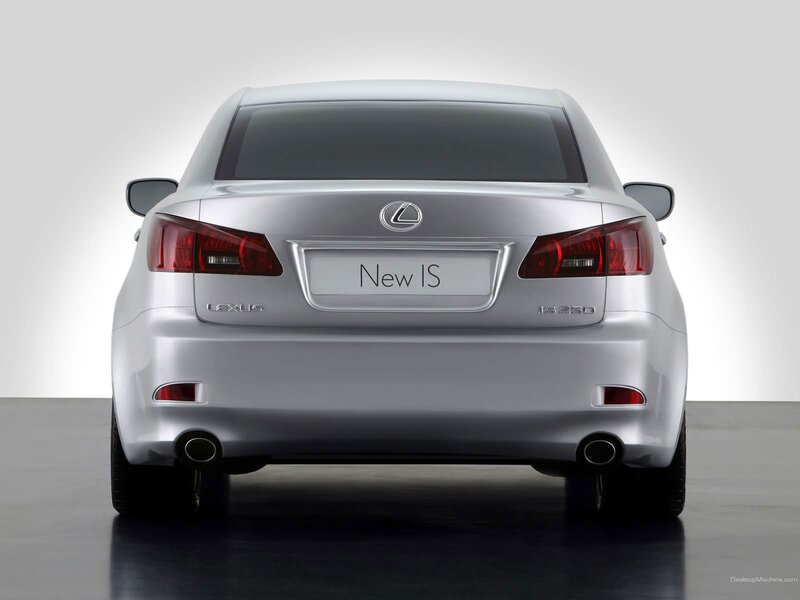 rear view of silver lexus is