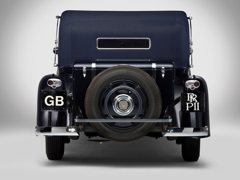 Rear view of vintage Rolls-Royce