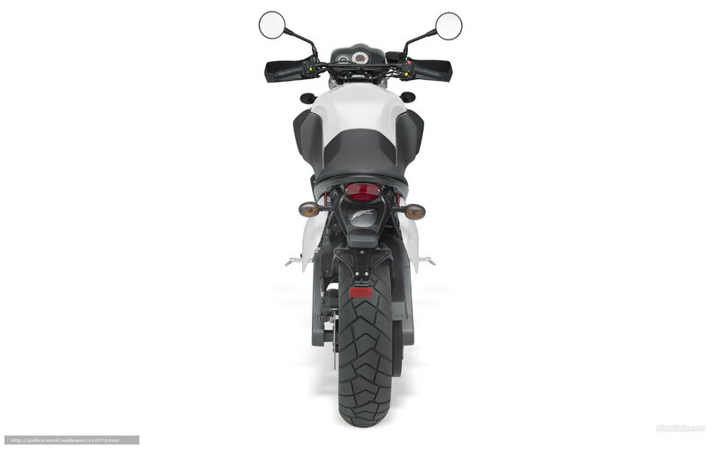 rear view of white motorcycle