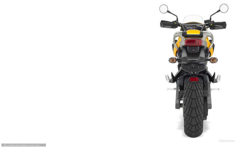 Rear View of Yellow Motorcycle — Neutral