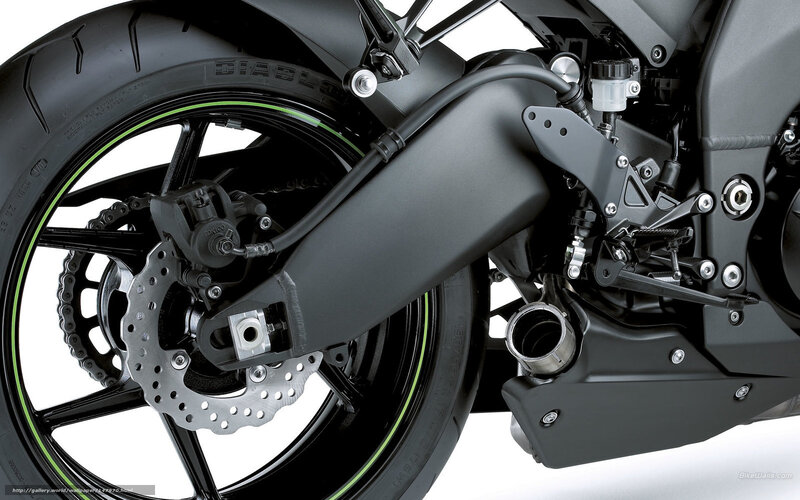 Rear Wheel of Motorcycle — Black