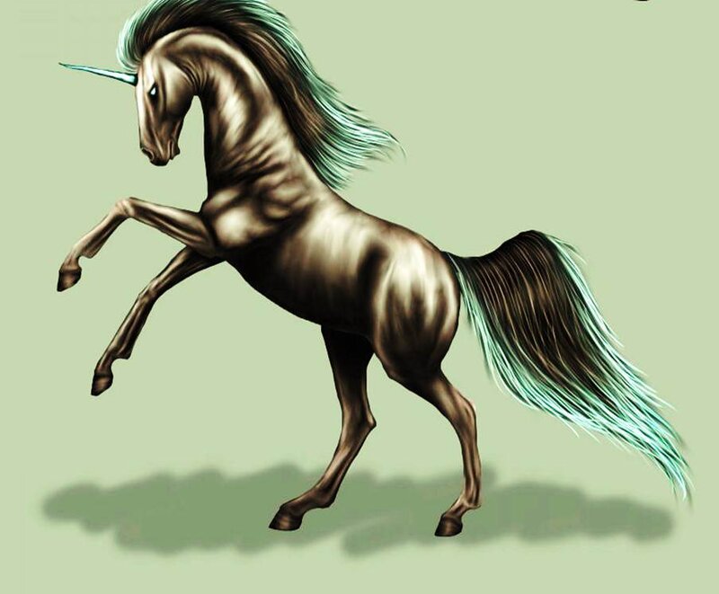 Rearing Unicorn — Brown
